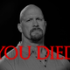 Stone Cold Steve Austin stands in a black void staring menacingly into the camera with the red "You Died" Dark Souls text appears in front of him like a defeated screen.